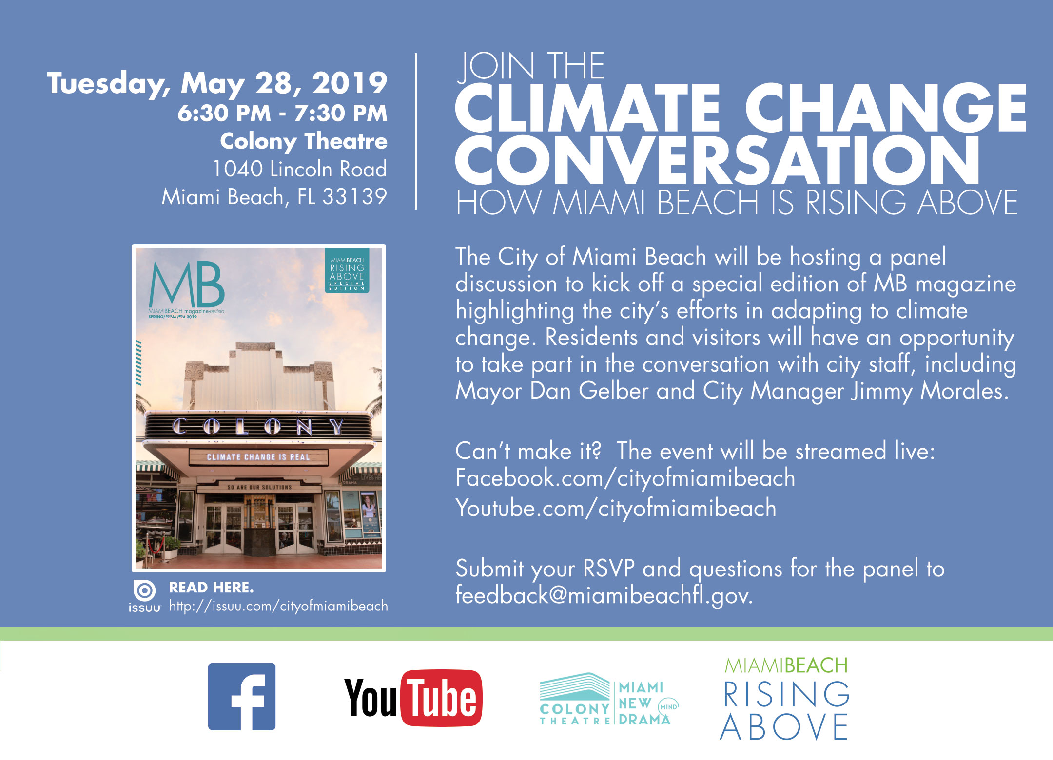 Climate Change Conversation - How Miami Beach Is Rising Above - City Of ...