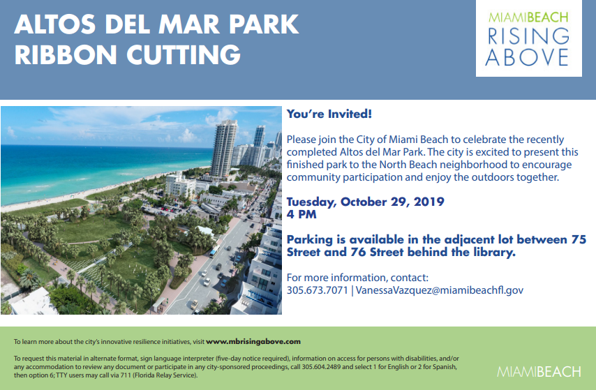 Altos del Mar Park Ribbon Cutting