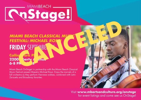 Miami Beach OnStage: Maestro Michael Rossi (CANCELED)