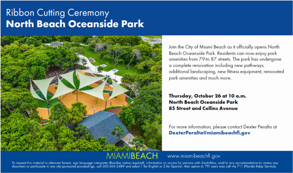 North Beach Oceanside Park Ribbon Cutting Ceremony Invitation