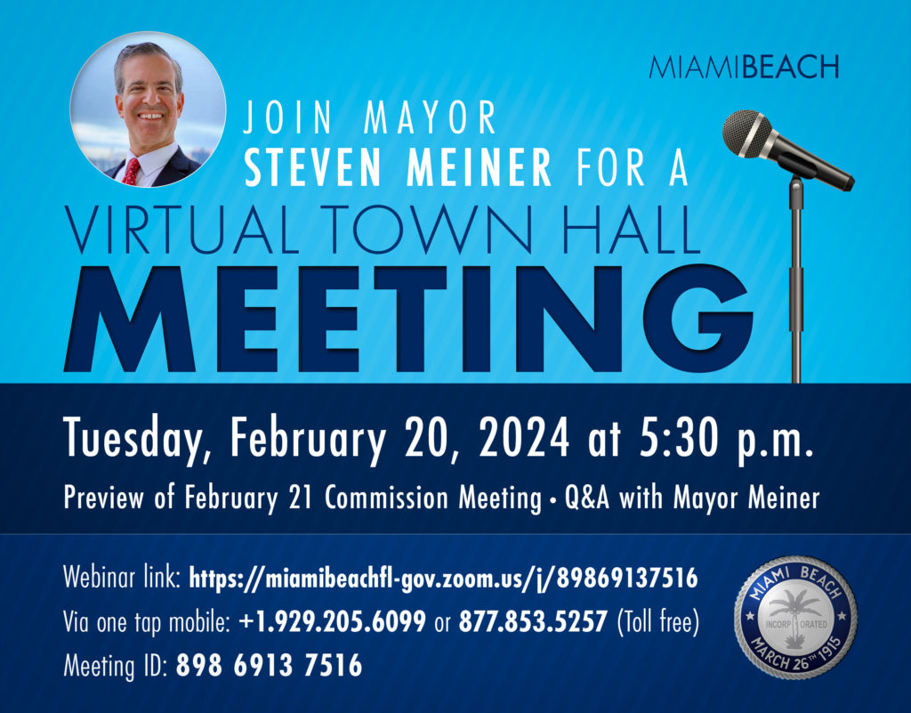 Town Hall with Mayor Steven Meiner Flyer