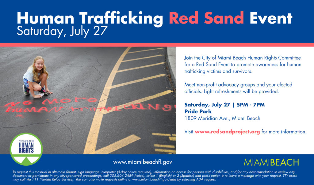 Human Trafficking Red Sand Event flyer