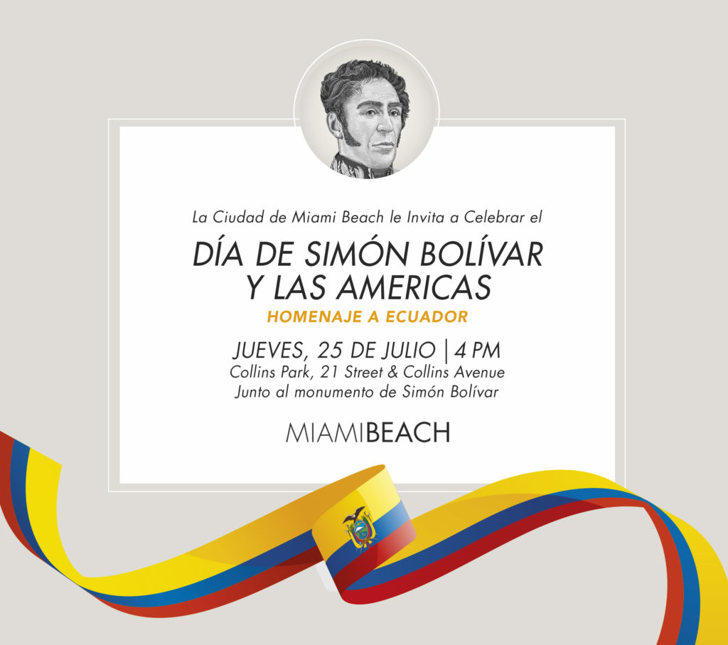 Simón Bolívar y Las Americas Day Spanish Flyer 2024