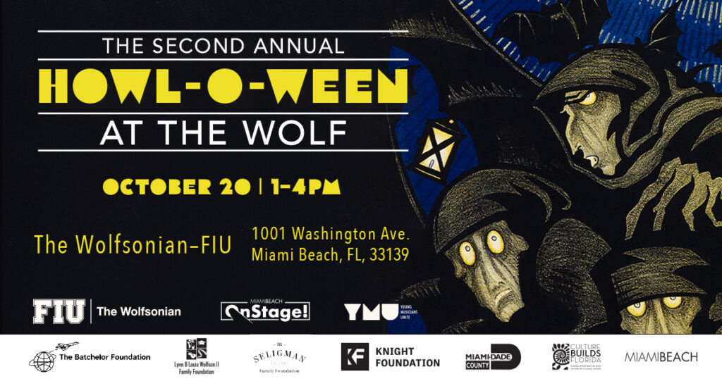 flyer for halloween at the wolf