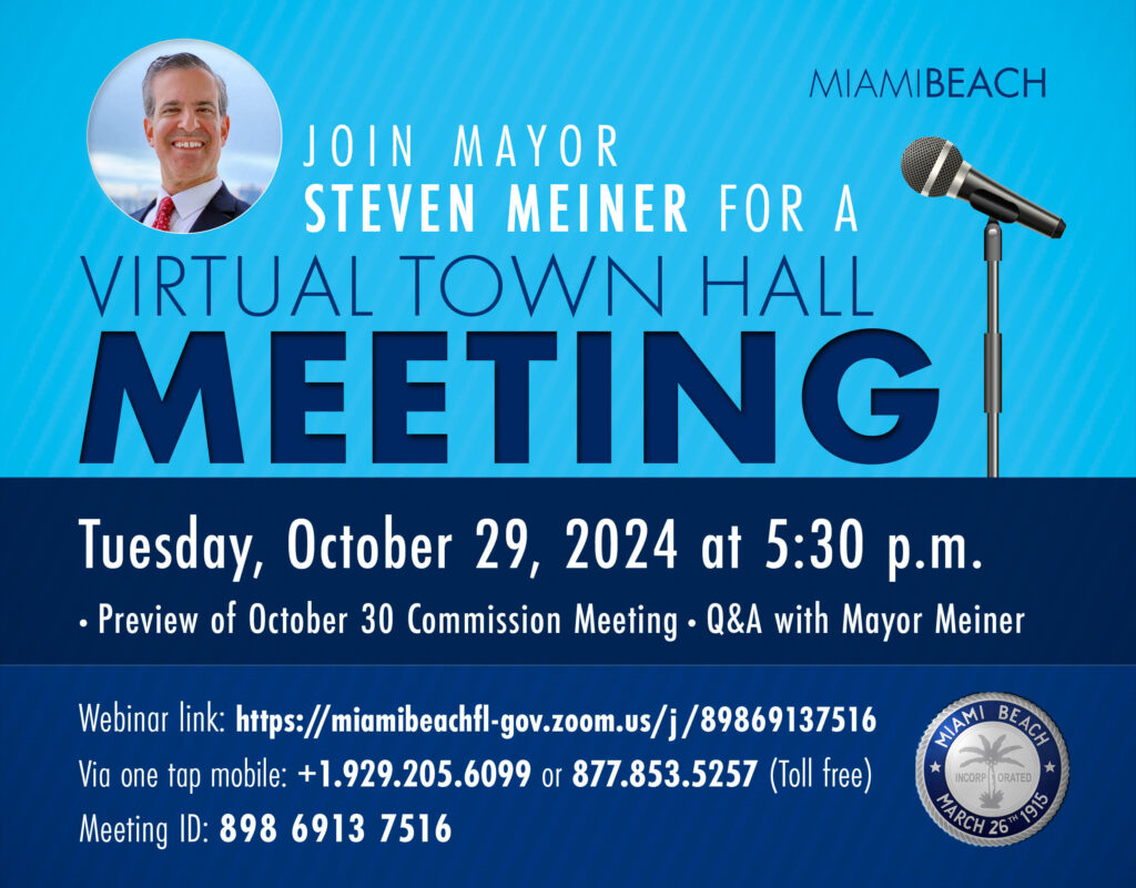 Virtual Town Hall with Mayor Steven Meiner - October 29