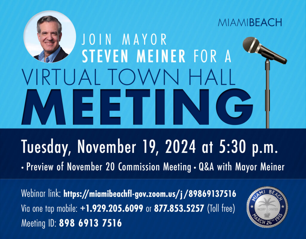 Mayor Meiner November Town Hall Flyer