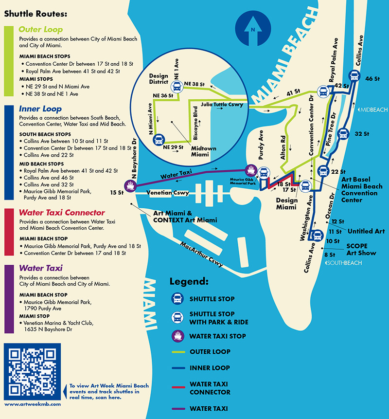 ArtWeek Bus Routes Map