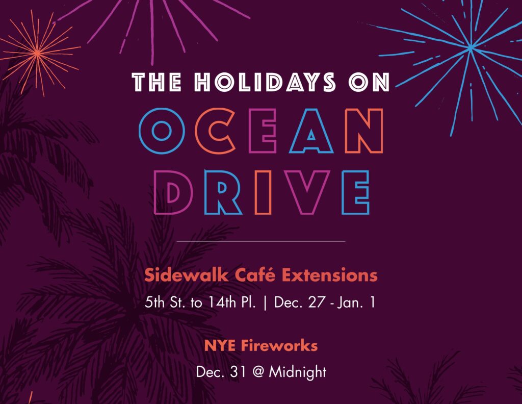 Ocean Drive New Year's 2025 Graphic