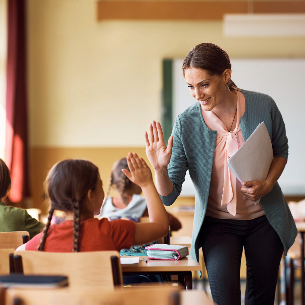 Teacher in a classroom